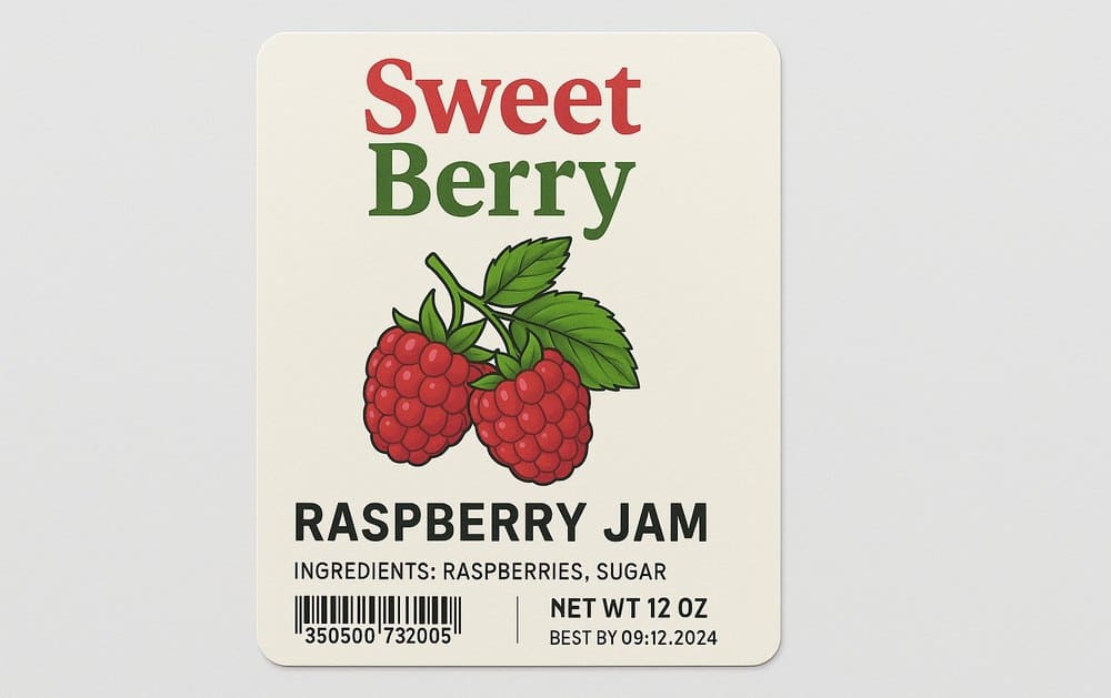 Термотрансферная этикетка sweet berry