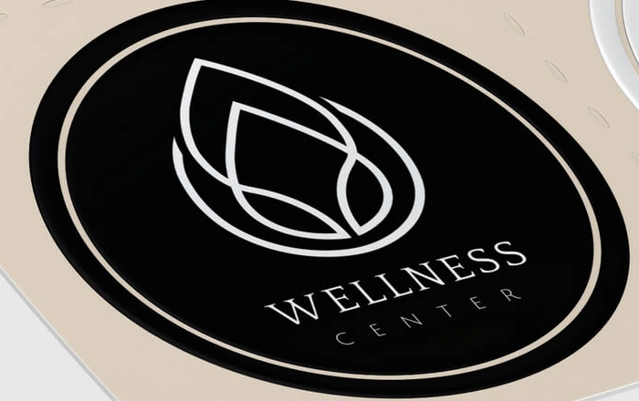 Круглая наклейка Wellness