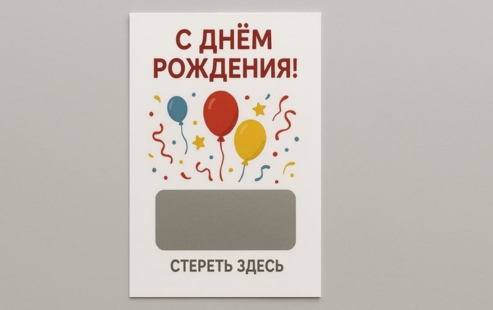 Открытка со скретч-слоем