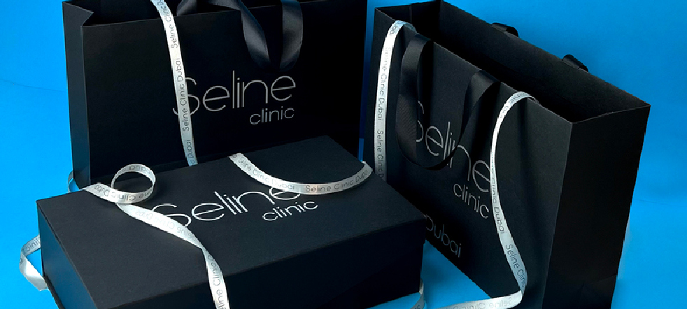 Брендированные коробки и бумажные пакеты Seline Clinic