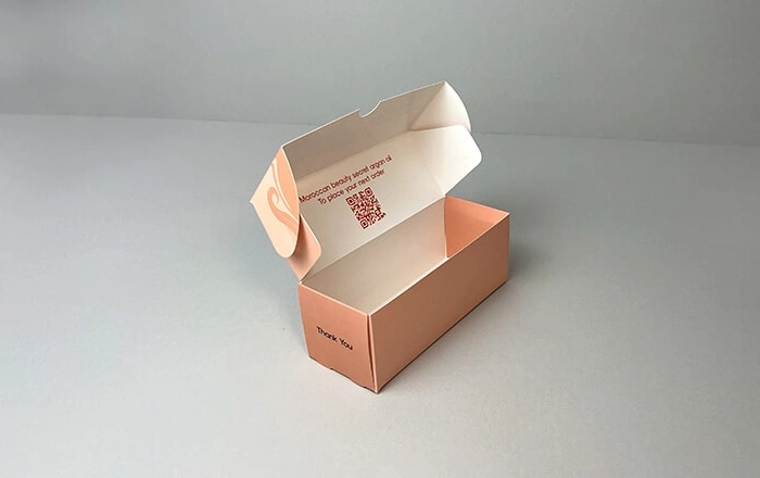 Коробка для упаковки косметики с печатью QR кода